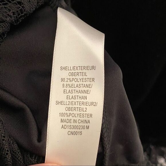 Adriana Papell L Black Velvet/Lace Top - Picture 7 of 10